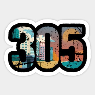 305 Dade County Miami Sticker